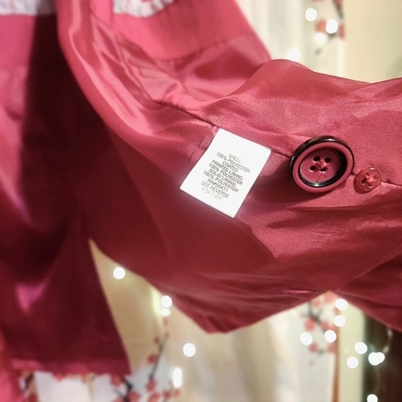 5/$50 EUC Croft & Barrow Women's Jacket/Short Trench Pink Rust Sz. M - Picture 6 of 6